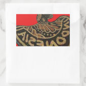 インドネシアのジャワの影人形文化芸術 長方形シール (バッグ)