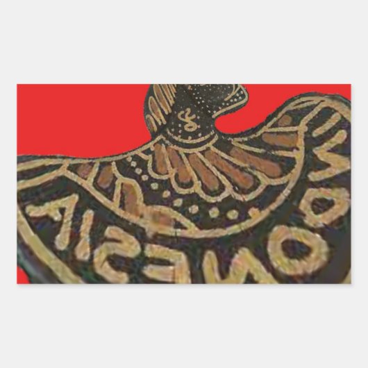 インドネシアのジャワの影人形文化芸術 長方形シール (正面)