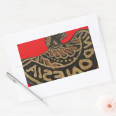 インドネシアのジャワの影人形文化芸術 長方形シール (封筒)