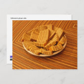 インドネシアのジンジャーケーキ ポストカード (正面/裏面)