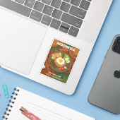 インドネシアのナシゴレン料理の面白いレトロ旅行 シール (ノートパソコンとiPhone)
