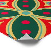 インドネシアのバティックの非常に独特な平面 ポスター (角)