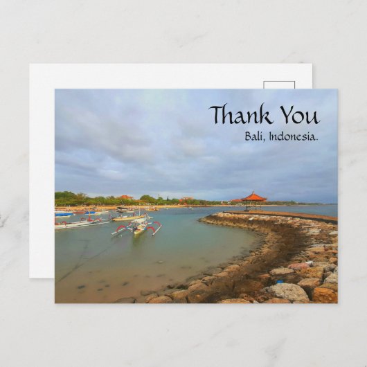 インドネシアのバリからのポストカードグリーティング。 シーズンポストカード (正面/裏面)