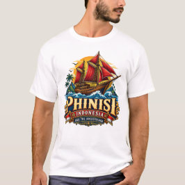 インドネシアのピニシ帆船 Tシャツ