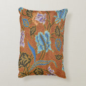 インドネシアのフローラろうけつ染め金ゴールド アクセントクッション (裏面(縦))