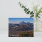 インドネシアのブロモ山の山岳風景 旅行 ポストカード (スタンド正面)