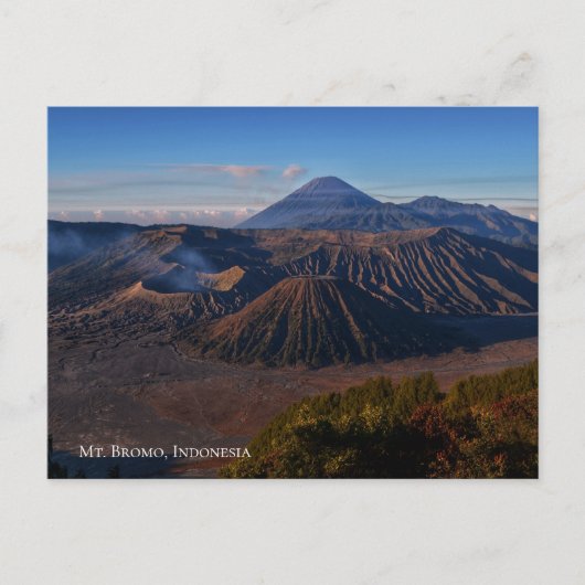 インドネシアのブロモ山の山岳風景 旅行 ポストカード (正面)
