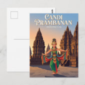インドネシアのプランバナン寺院 ポストカード (正面/裏面)