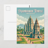 インドネシアのプランバナン寺院 ポストカード (正面/裏面)