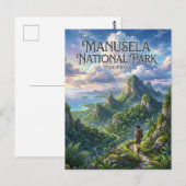 インドネシアのマヌセラ国立公園 ポストカード (正面/裏面)