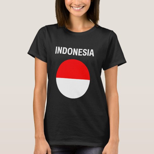 インドネシアのモダンな旗 Tシャツ (正面)