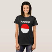 インドネシアのモダンな旗 Tシャツ (正面フル)