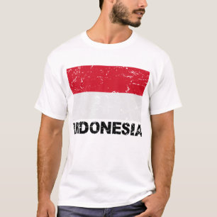 インドネシアのヴィンテージの旗 Tシャツ