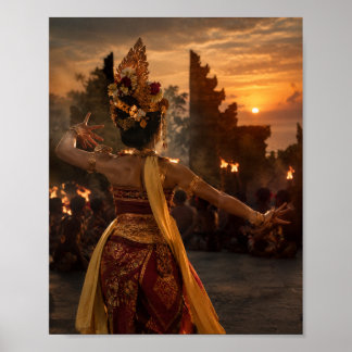 インドネシアの伝統舞踊とケチャ ポスター