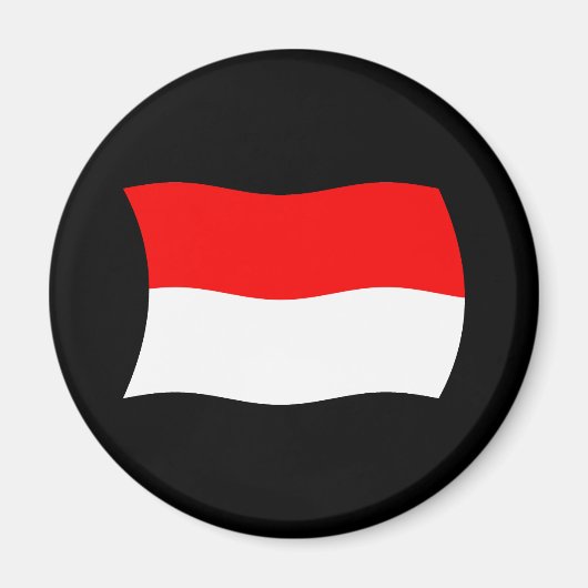 インドネシアの国旗マグネット マグネット (正面)