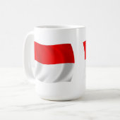 インドネシアの国旗マグ コーヒーマグカップ (正面左)