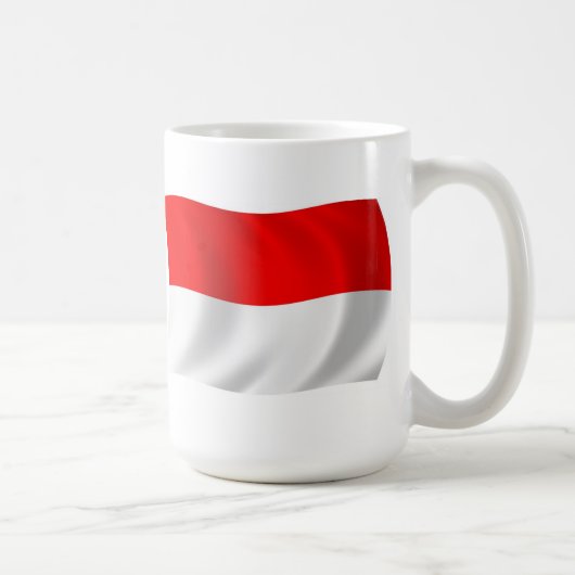 インドネシアの国旗マグ コーヒーマグカップ (右)