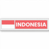 インドネシアの国旗 シール (正面)