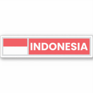 インドネシアの国旗 シール