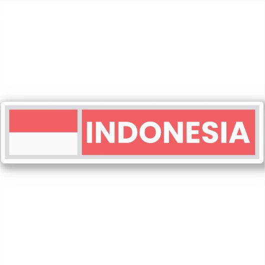 インドネシアの国旗 シール (正面)