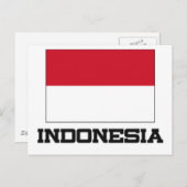 インドネシアの国旗 ポストカード (正面/裏面)