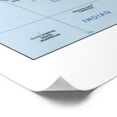 インドネシアの地図 ポスター (角)