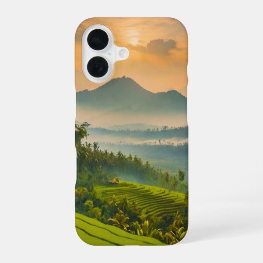 インドネシアの夕焼け  iPhone 16ケース (裏面)
