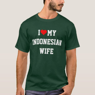 インドネシアの妻を愛す Tシャツ