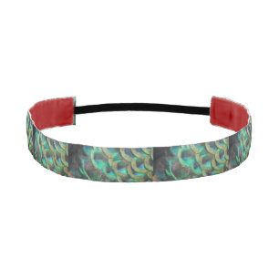 インドネシアの孔雀の羽のパターンのヘッドバンド アスレチックヘッドバンド