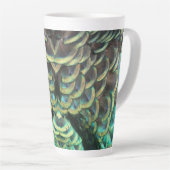 インドネシアの孔雀の羽パターンラテマグ カフェラテマグ (右アングル)