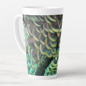 インドネシアの孔雀の羽パターンラテマグ カフェラテマグ (左アングル)