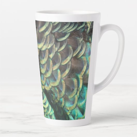 インドネシアの孔雀の羽パターンラテマグ カフェラテマグ (右)