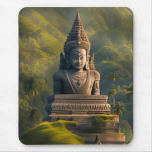 インドネシアの山と仏 マウスパッド