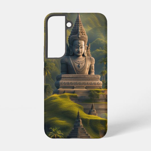 インドネシアの山と仏  SAMSUNG GALAXYケース (裏面)