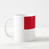 インドネシアの旗のマグ コーヒーマグカップ (左)