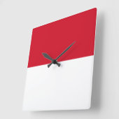 インドネシアの旗 スクエア壁時計 (傾斜)