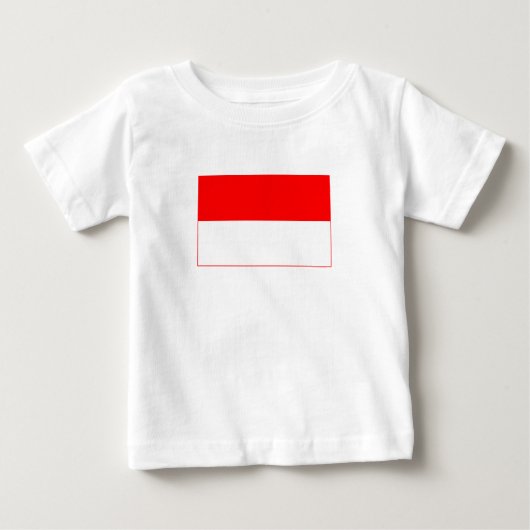 インドネシアの旗 ベビーTシャツ (正面)