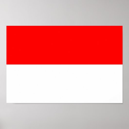 インドネシアの旗 ポスター (正面)
