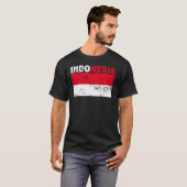 インドネシアの旗 ヴィンテージTシャツ Tシャツ (正面フル)