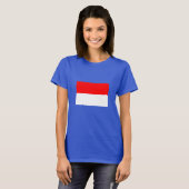 インドネシアの旗 Tシャツ (正面フル)