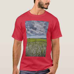 インドネシアの田舎の風景 田んぼがどこまでも続く Tシャツ