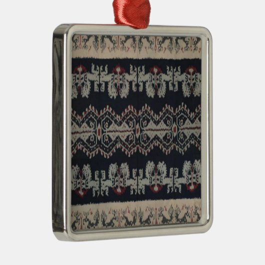 インドネシアの種族のイカットの織物のWeavingsインドネシア メタルオーナメント (右)