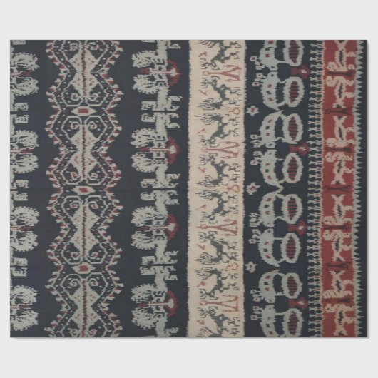 インドネシアの種族のイカットの織物のWeavingsインドネシア ラッピングペーパー (フラット)