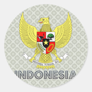 インドネシアの紋章付き外衣 ラウンドシール