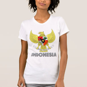 インドネシアの紋章付き外衣 Tシャツ