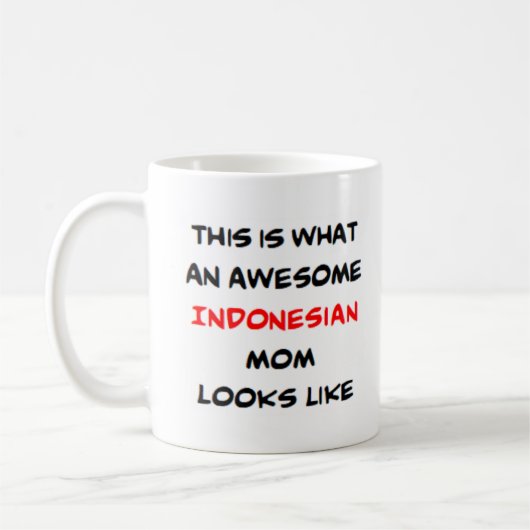 インドネシアの素晴らし母 コーヒーマグカップ (左)