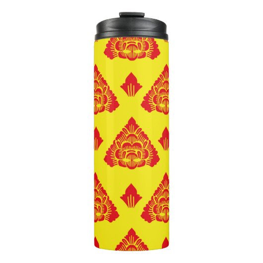 インドネシアのMotifバリ。色モダン付きヴィンテージ タンブラー (正面)