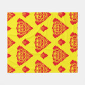 インドネシアのMotifバリ。色モダン付きヴィンテージ フリースブランケット (正面(横))