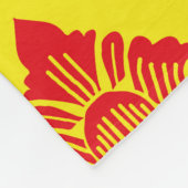 インドネシアのMotifバリ。色モダン付きヴィンテージ フリースブランケット (角)