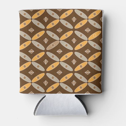 インドネシアろうけつ染めパターンクーラーボックス 缶クーラー (正面)